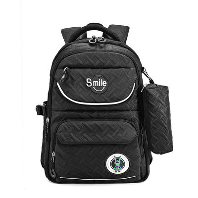 Mochila escolar impermeável de poliéster com caixa de lápis de 17,5 polegadas OEM
