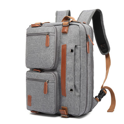 Mochila de viagem cinza 3 em 1 Mochila de viagem com revestimento de poliéster 210D