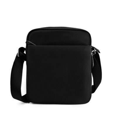Saco de viagem pequeno preto perpendicular com alça longa