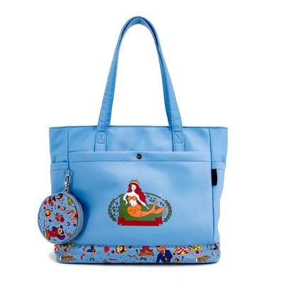 Saco de tela, Saco de Sling, Saco de Impressão Digtal, Saco de Crossbody Azul com Bolsa de Moedas.