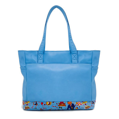 Saco de tela, Saco de Sling, Saco de Impressão Digtal, Saco de Crossbody Azul com Bolsa de Moedas.