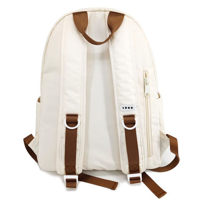 Bolsas de escola de moda bege Mochila Mochila estilo casual tamanho 16,5 polegadas