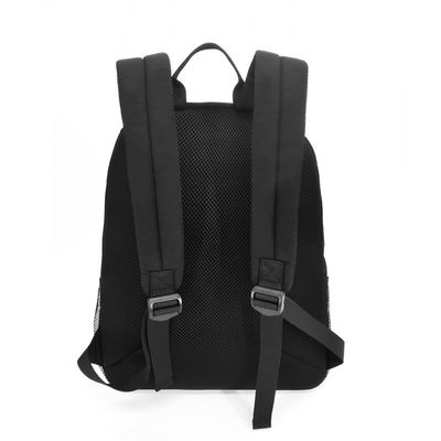 Mochila de nylon macia de tecido Repelente de água preto para viagens ao ar livre
