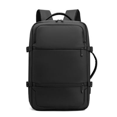 Mochilas de laptop pretas personalizadas com fecho de fecho leve