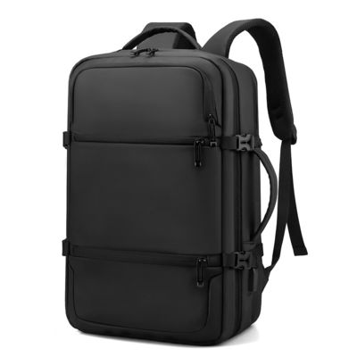 Mochilas de laptop pretas personalizadas com fecho de fecho leve