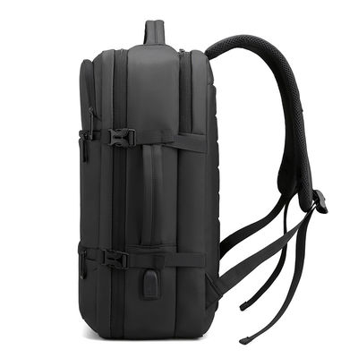 Mochilas de laptop pretas personalizadas com fecho de fecho leve