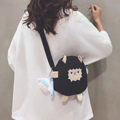 Saco de bolso com 3 bolsos com material de nylon e fecho de zíper
