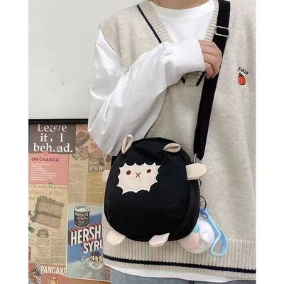 Saco de bolso com 3 bolsos com material de nylon e fecho de zíper