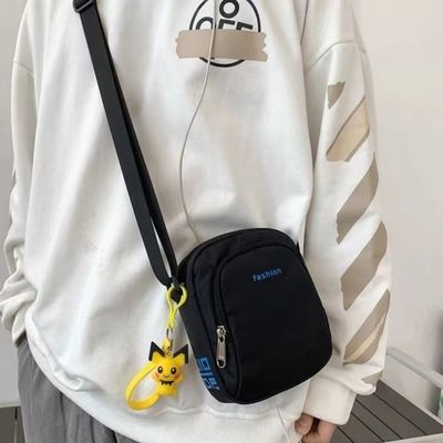 Bolsas de Crossbody de ombro preto personalizadas com revestimento de tecido ajustável