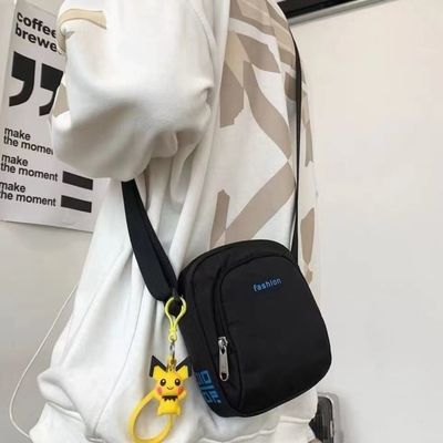 Bolsas de Crossbody de ombro preto personalizadas com revestimento de tecido ajustável