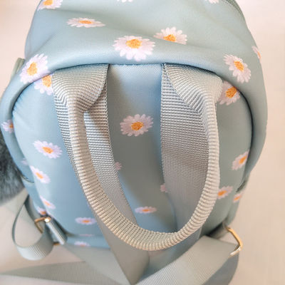 Mochila de laptop azul com fecho de fecho