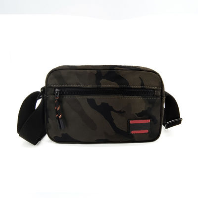 Bolsa de ombro preta personalizada, bolsa de espartilho de corpo cruzado com correia ajustável