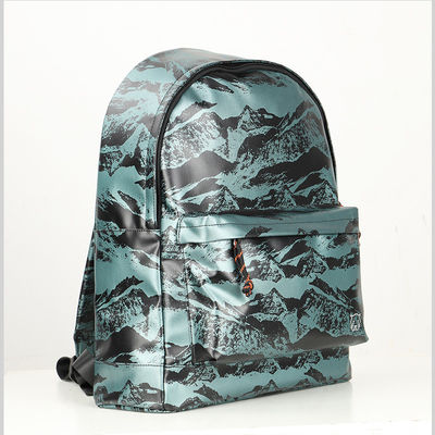 Mochilas mini-modernas unisex, mochila de lona casual com bolso de fecho exterior.