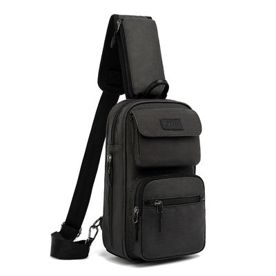 Bolsa de cruzamento com fecho de fecho de fecho de fecho de fecho de fecho com cor cinza preta