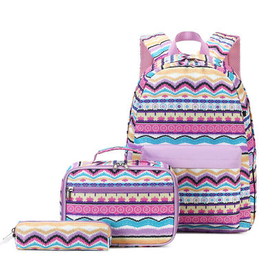 Mochila feminina personalizada de nylon macio durável com 2 compartimentos principais