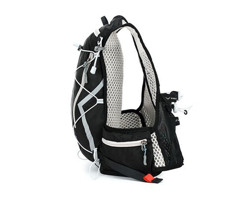 Saco de caminhada leve preto Saco de acampamento Saco de bicicleta desportivo Mochila com cinto ajustável