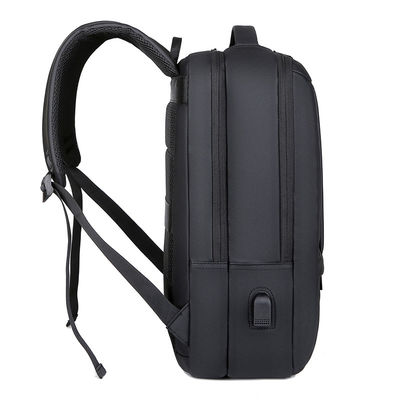 15.6&quot;Tecido à prova d'água Mochila de portátil preta Negro