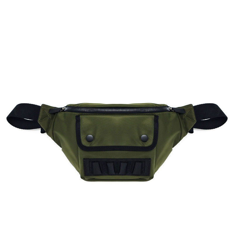 Saco de cintura de fanny de cor verde, de nylon Fanny, leve
