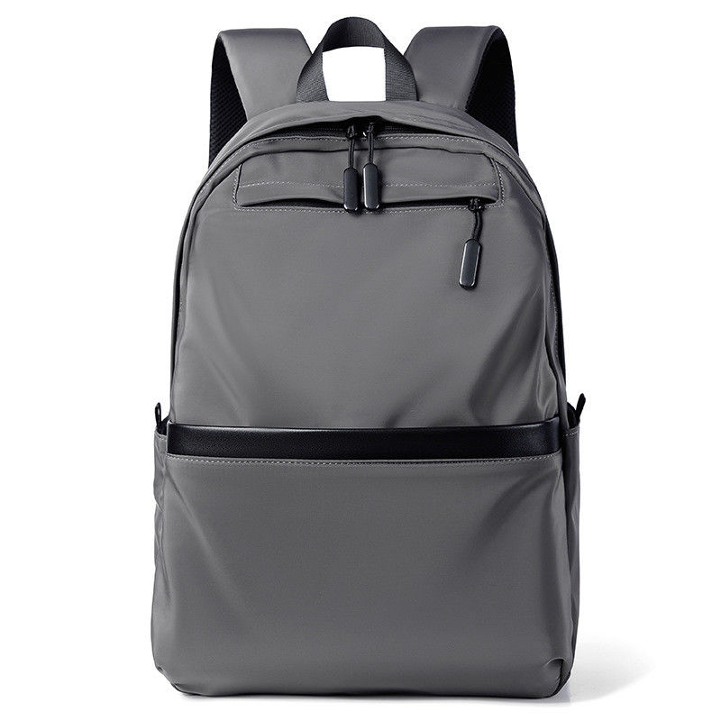 Unisex Students Bag Mochila Zipper fechamento cor cinza resistente à água