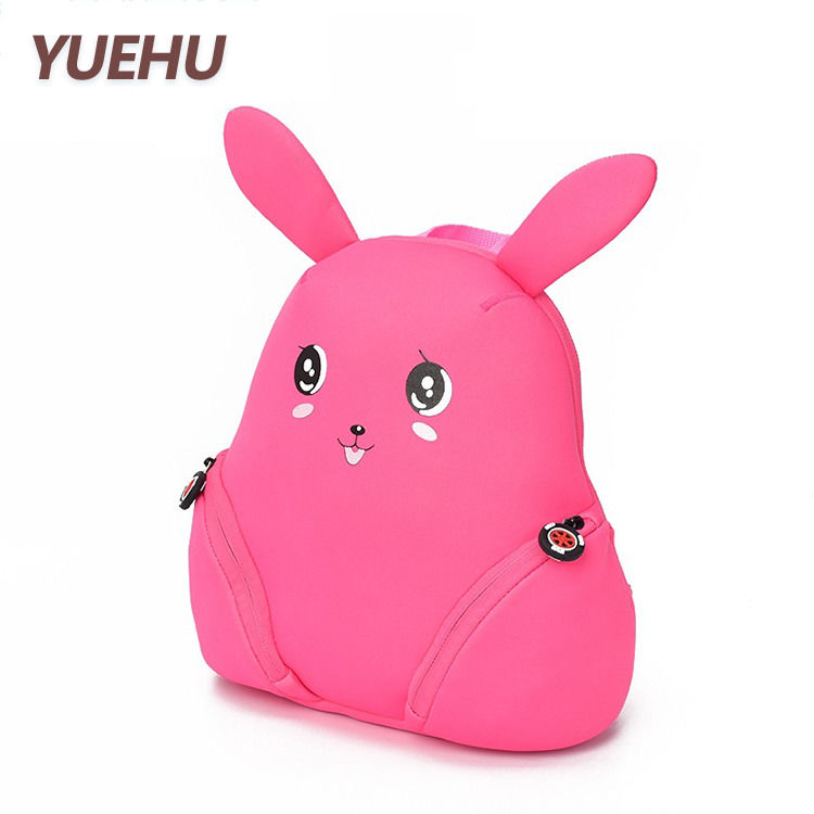 Padrão sólido Mochilas mini modernas, Mochila de coelhos linda cor rosa